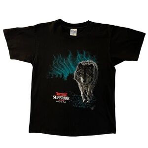 Vintage Northern Superior wolf graphic t-shirt - men’s large